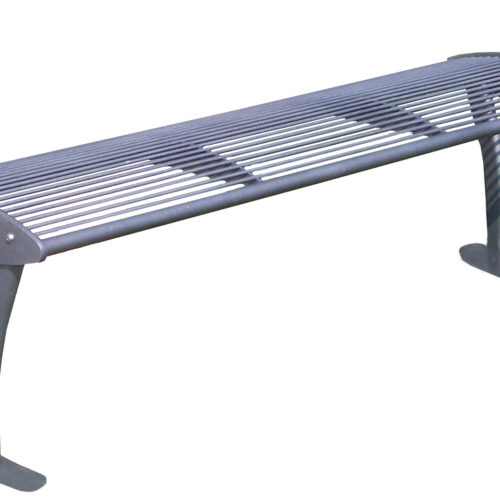 Parkbank Tauri Color zonder rugleuning, gecoat in grijs ral 9006